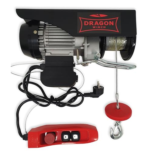 Dragon Winch - Polipasto eléctrico 200kg 230V Cabrestante Eléctrico con motor de cobre...