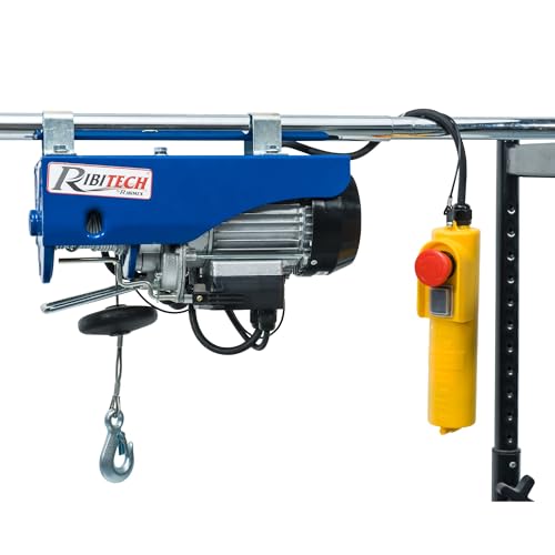 RIBIMEX PE100/200PT Polipasto eléctrico 100/200 kg, 480 W, cable de 12 m